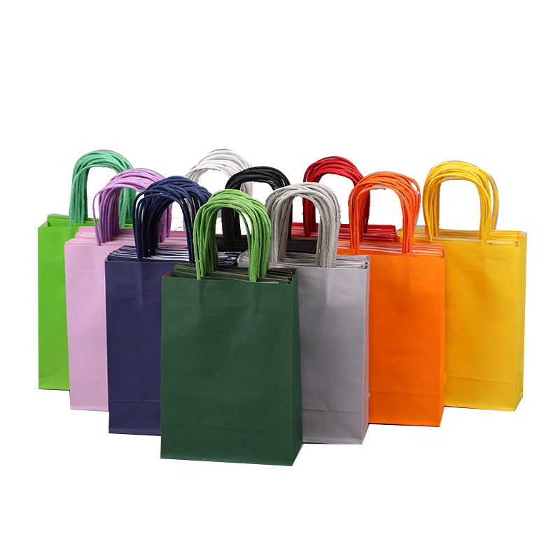 Event Party Shop - Bunte Süßigkeiten-Einkaufstaschen, 10 Stück, Kraftpapier-Geschenktüten, farbige