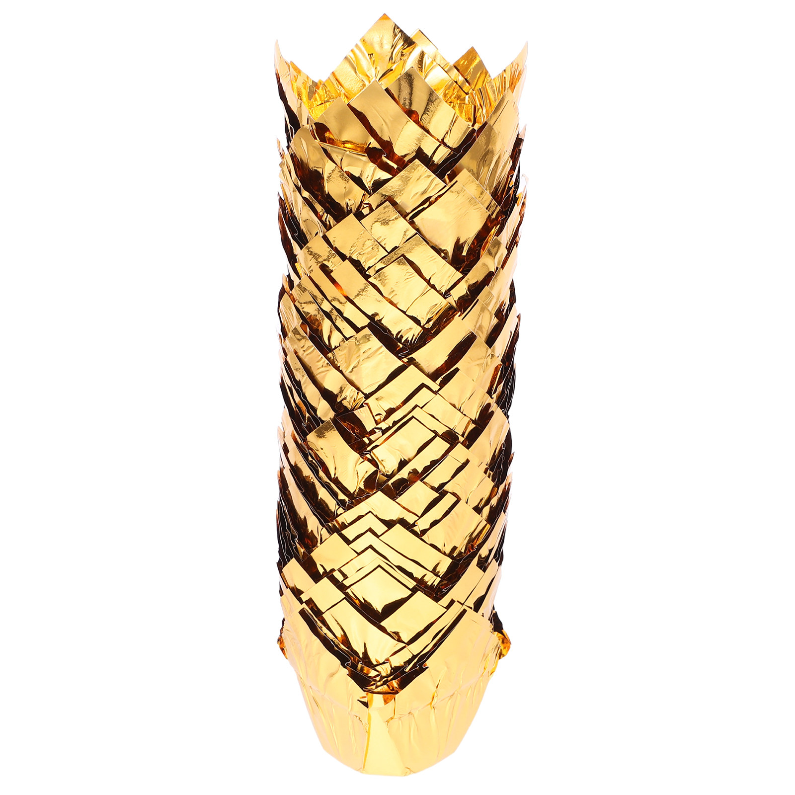 Plastic Cup 50Pcs - 50 Stück goldene Kuchenförmchen, hochwertige hitzebeständige