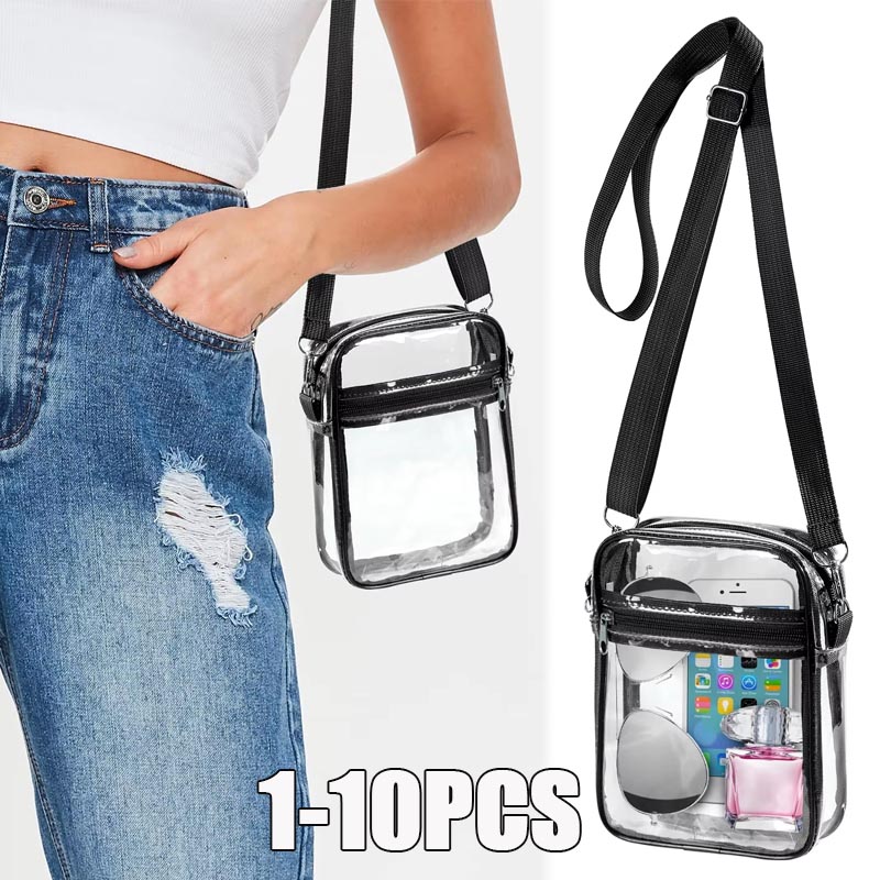 Event & Party Supply - 1-10 Stück Damen Transparente Umhängetasche mit