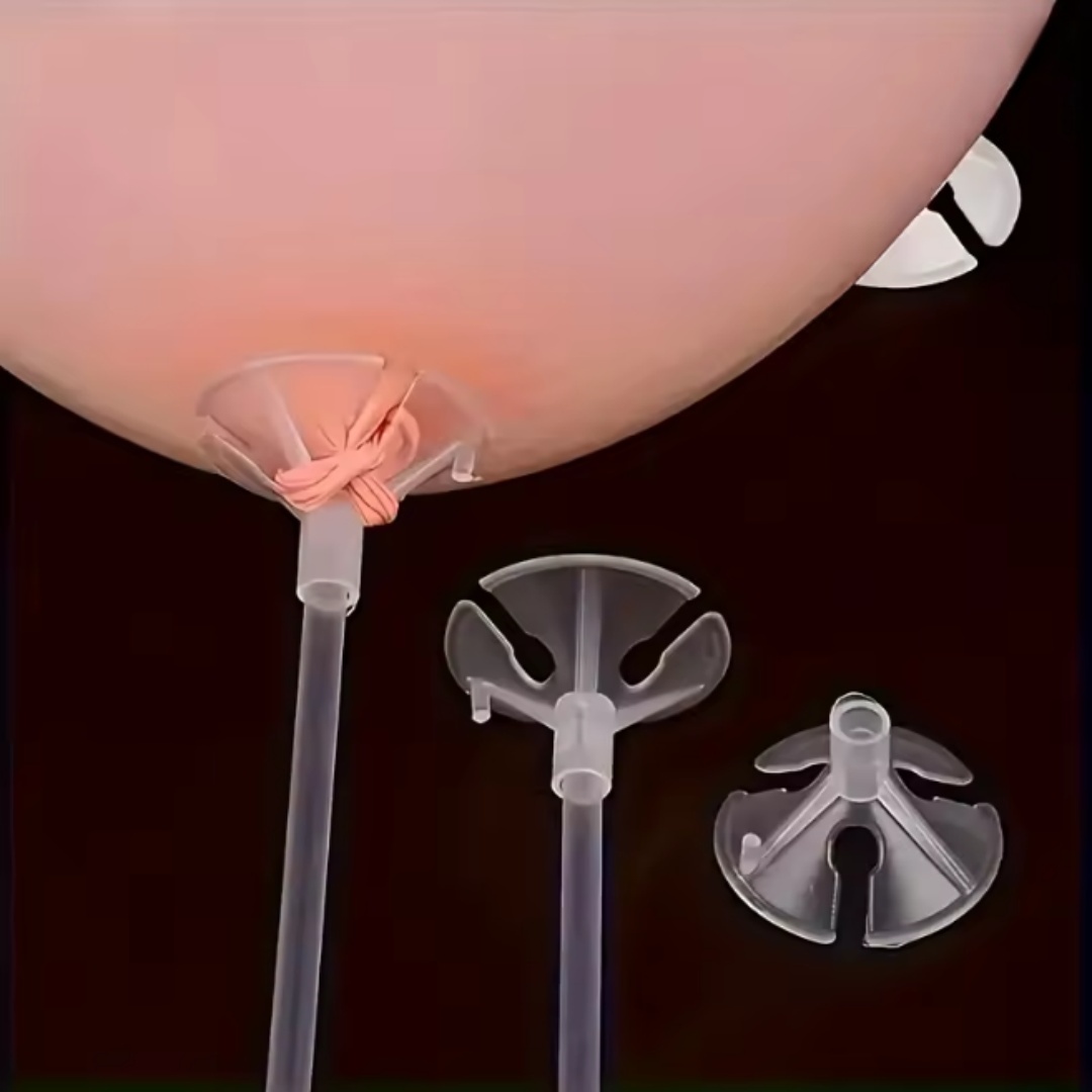 Plastic Cup 50Pcs - 10/50 Stück Kunststoff-Ballonhalter-Verbinder, Ballonstiel-Basis-Clip, Geburtstagsparty-Ballon-Zubehör